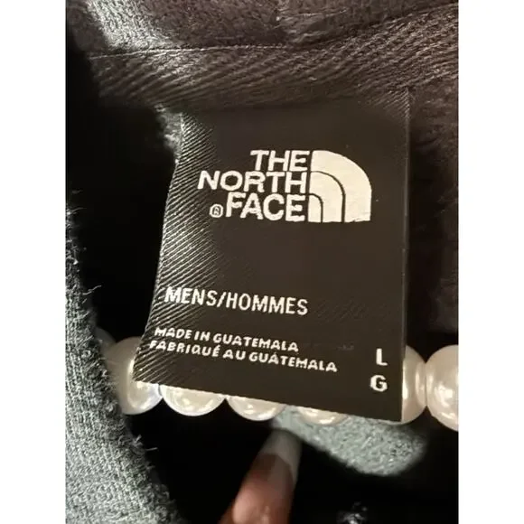 The North Face Men's Black Pullover Hoodie L Hooded Kangaroo Pocket Graphic - Picture 3 of 4